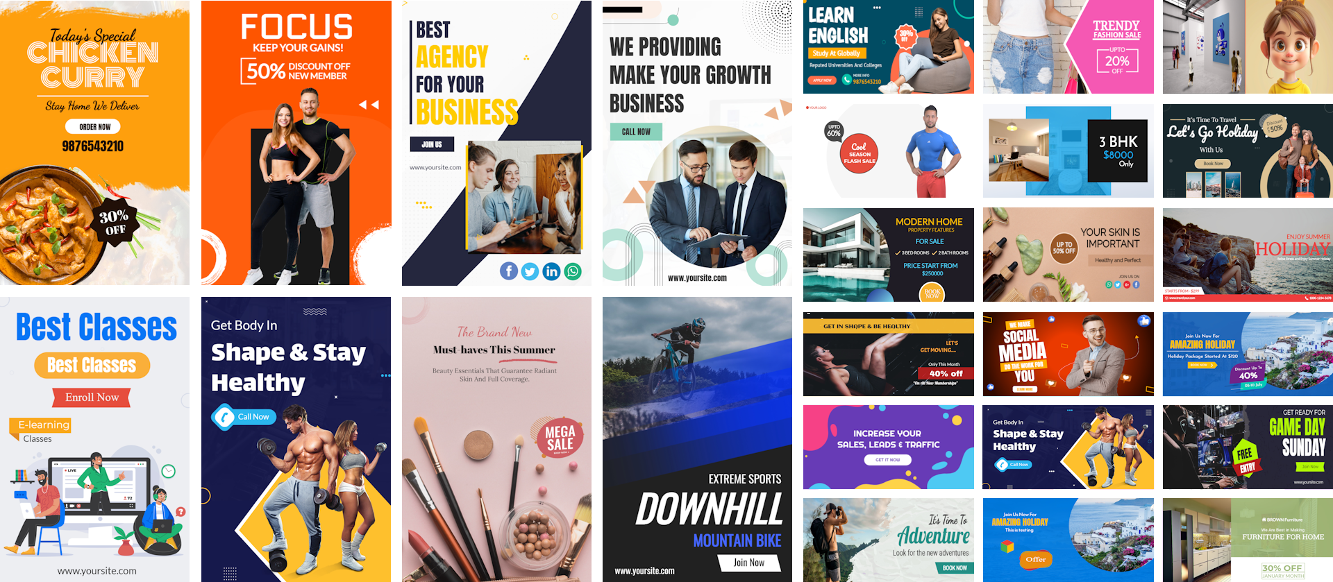 Vista previa de la biblioteca de plantillas de PixePaint